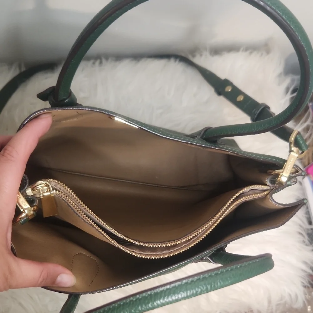 Michael Kors Dark Green Tote Bag - Picture 8 of 13